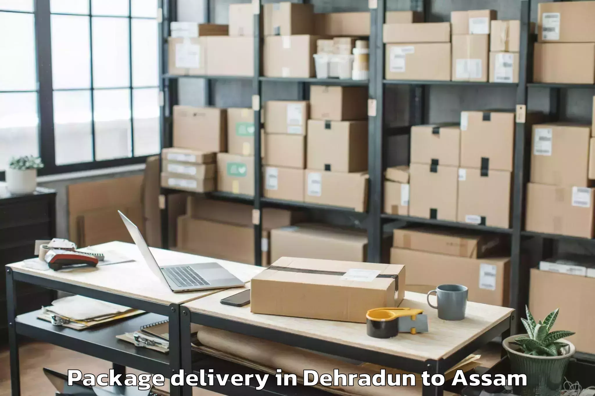 Reliable Dehradun to Kharupetia Package Delivery